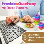 Rotating Fidget Ring Sensory Finger Spinner Anti-Anxiety Stress Relief Toys for Adults ADHD Autism Quiet Classroom Prizes Gifts