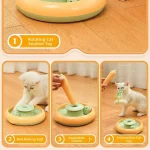 Multifunctional Electric Cat Toy Sturdy Design Self Rotating Interactive Cat Toy Reusable Self Rotating Teaser