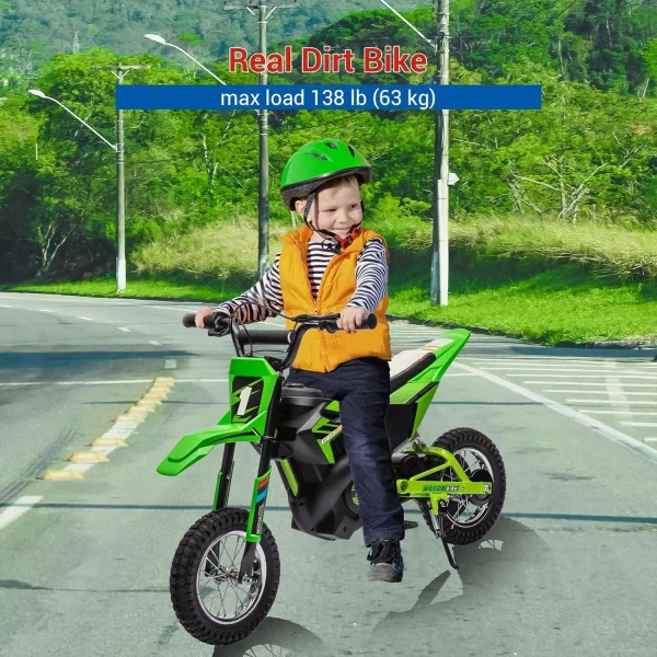 24V Kids Ride-on Toy, 250w Motor Electric Dirt Bike Toy With 13.6 MPH Top Speed, Twist-Grip Throttle For Boys & Girls 3-8