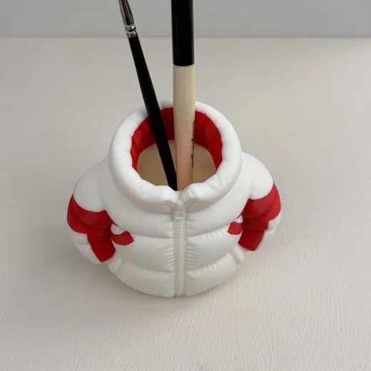 3D Printed Puffer Jacket Pen Holder